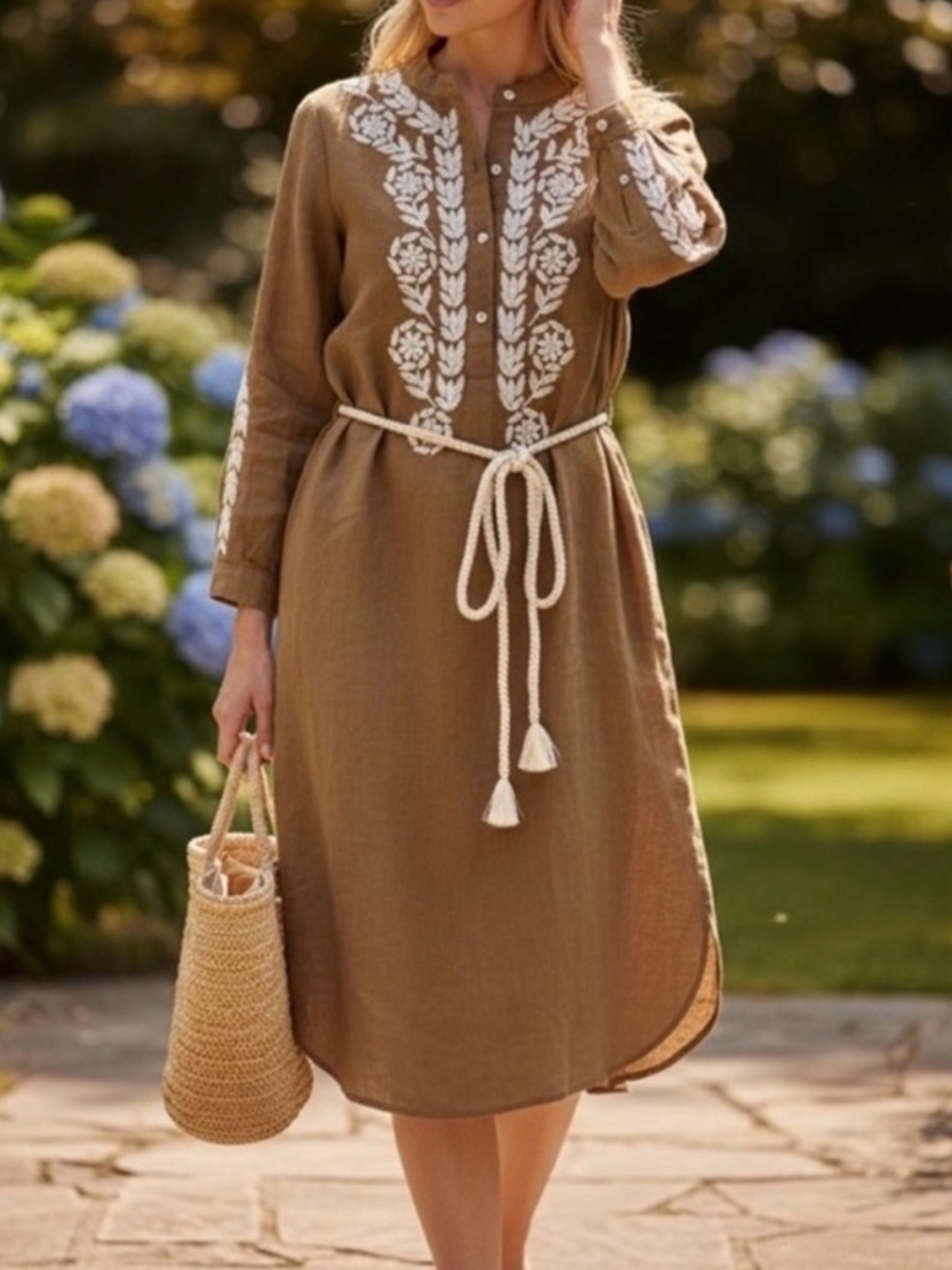 Ex Voto Ivy Caftan with Embroidery Dress NWT